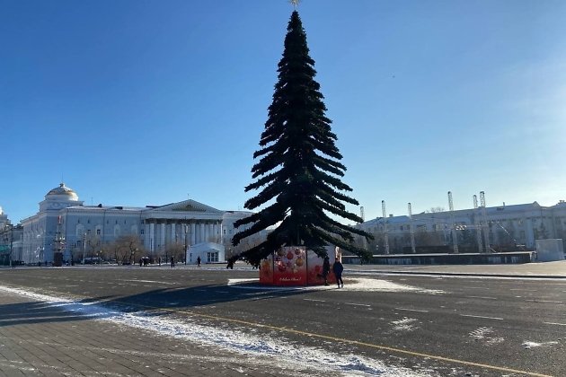 Площадь Ленина в Чите накануне 2022 года