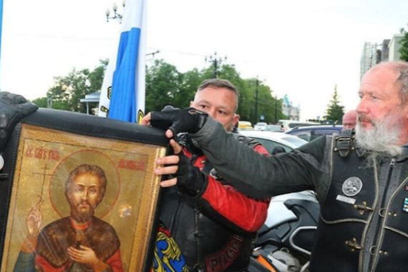 Участники крёстного хода на мотоциклах привезли в Читу икону князя Александра Невского