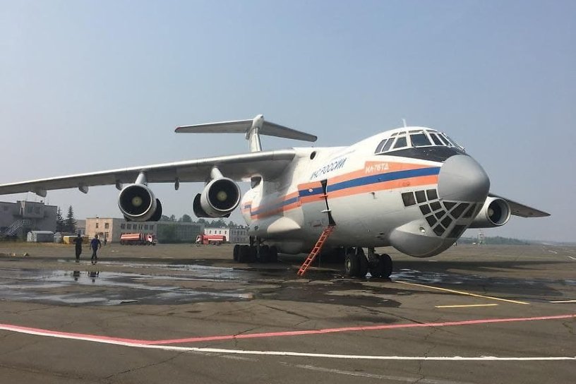 Ил-76 МЧС России прибыл в Иркутскую область для тушения лесных пожаров