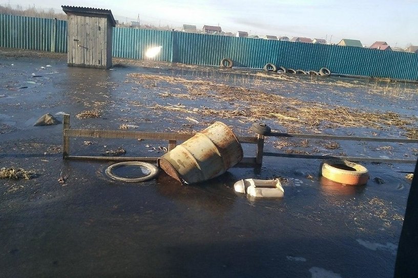 Ручей затопил дачный кооператив Кучугур в Чите