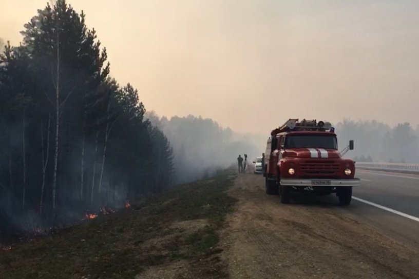 Лесной пожар площадью 22 га произошёл в 7 км от Мельничной Пади под Иркутском