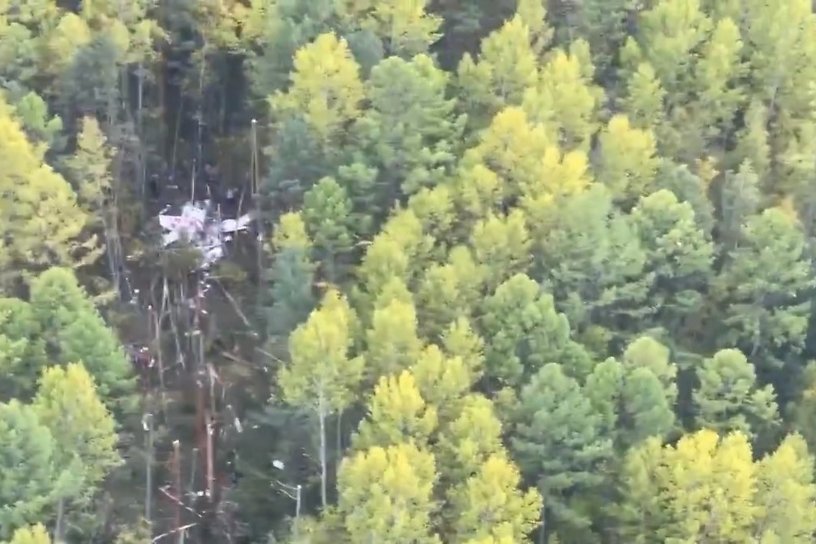 Власти Приангарья показали место крушения самолёта L-410 возле села Казачинское